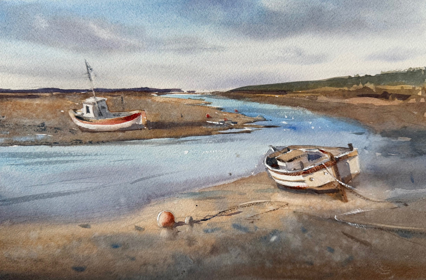 Fischerboote im Sund (30x40cm)