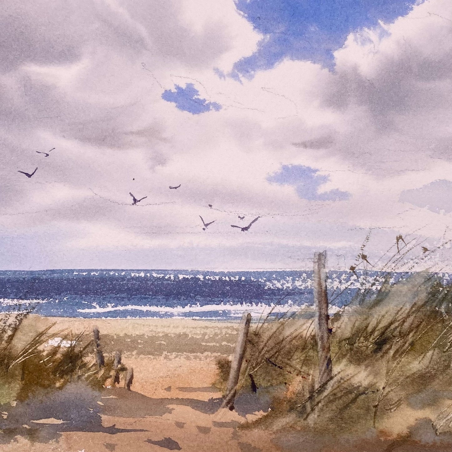 Strandaufgang an der Ostsee (20x20cm)