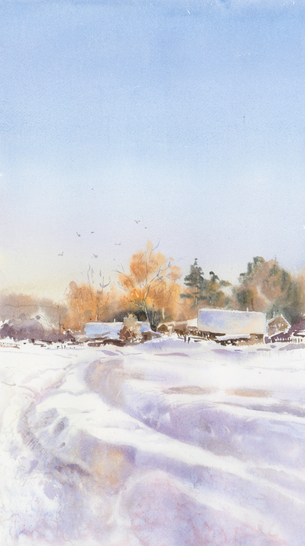 Endlich Schnee (40x60cm)