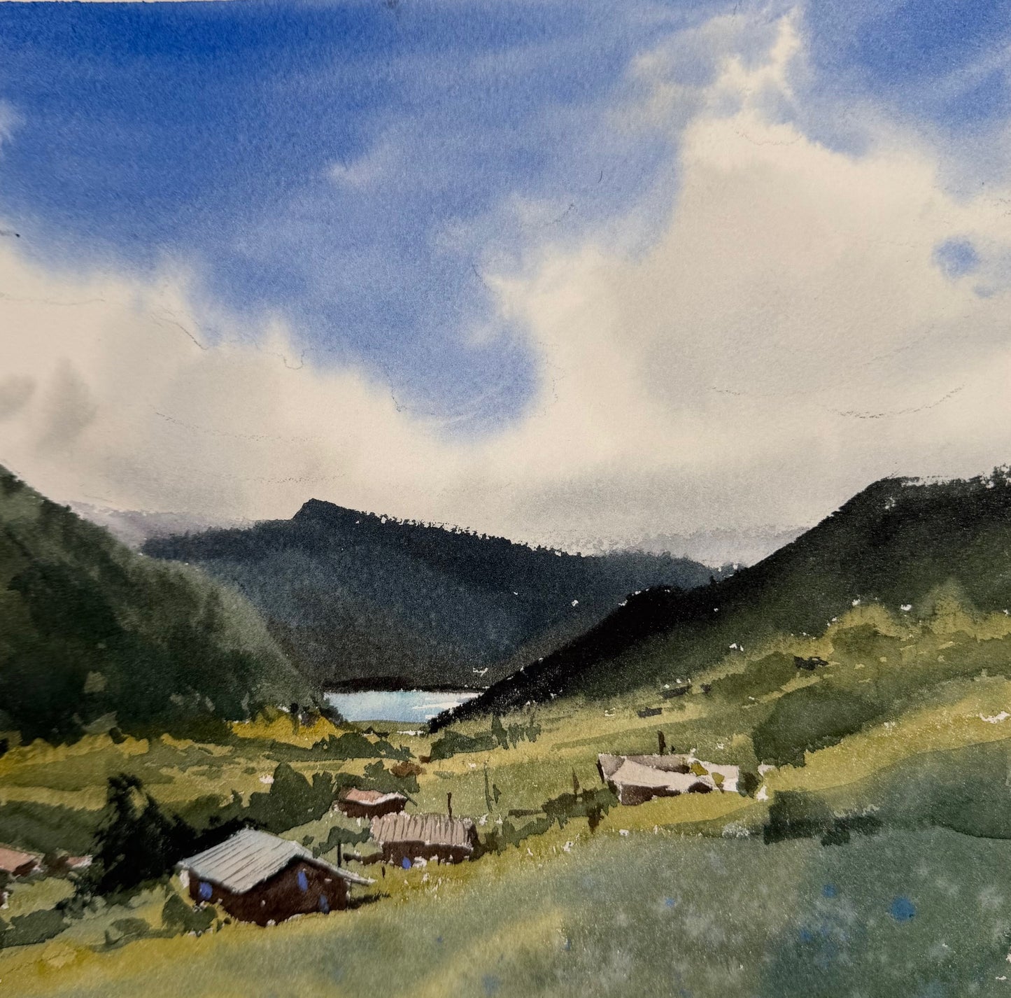 Berglandschaft (30x30cm)