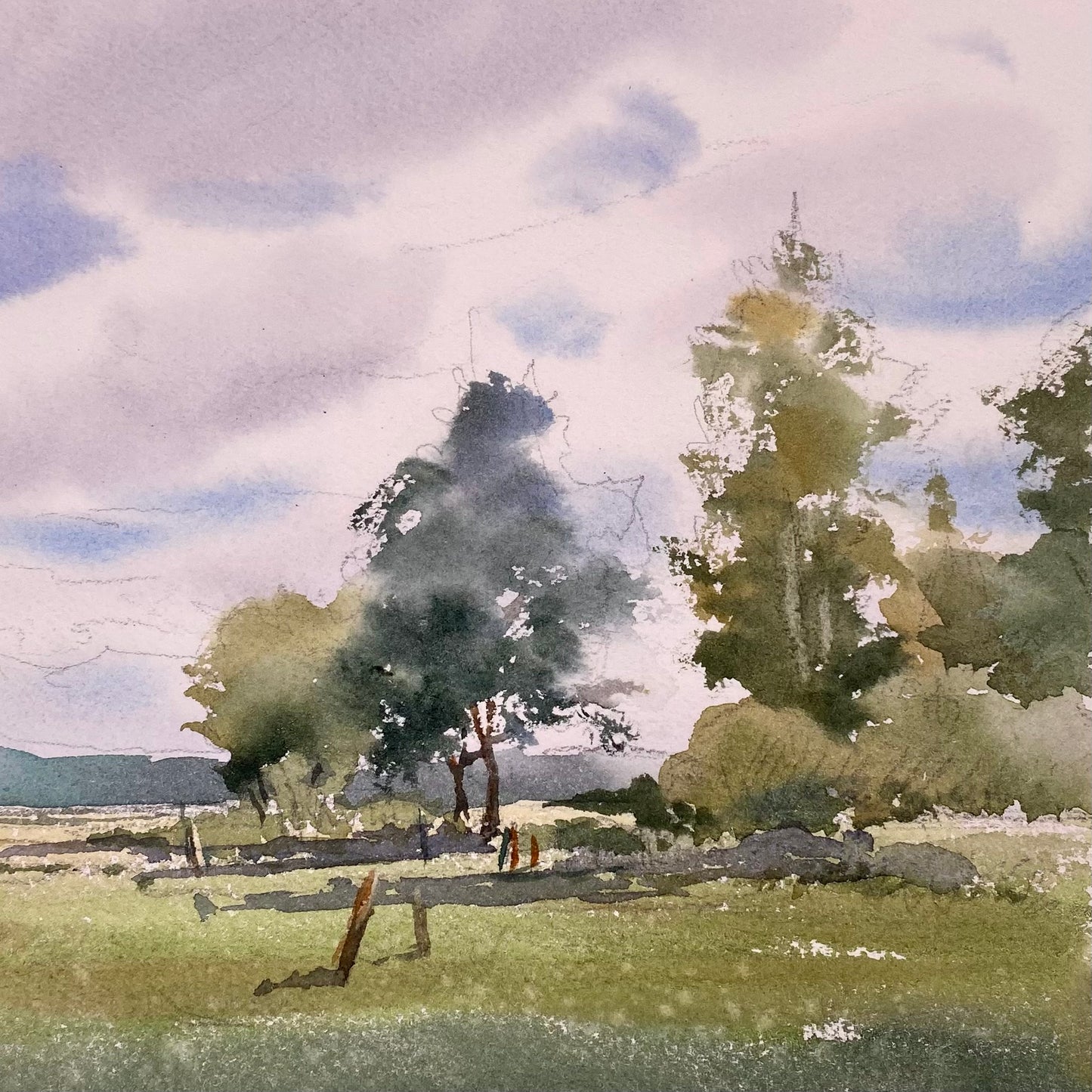 Sommerlandschaft (20x20cm)