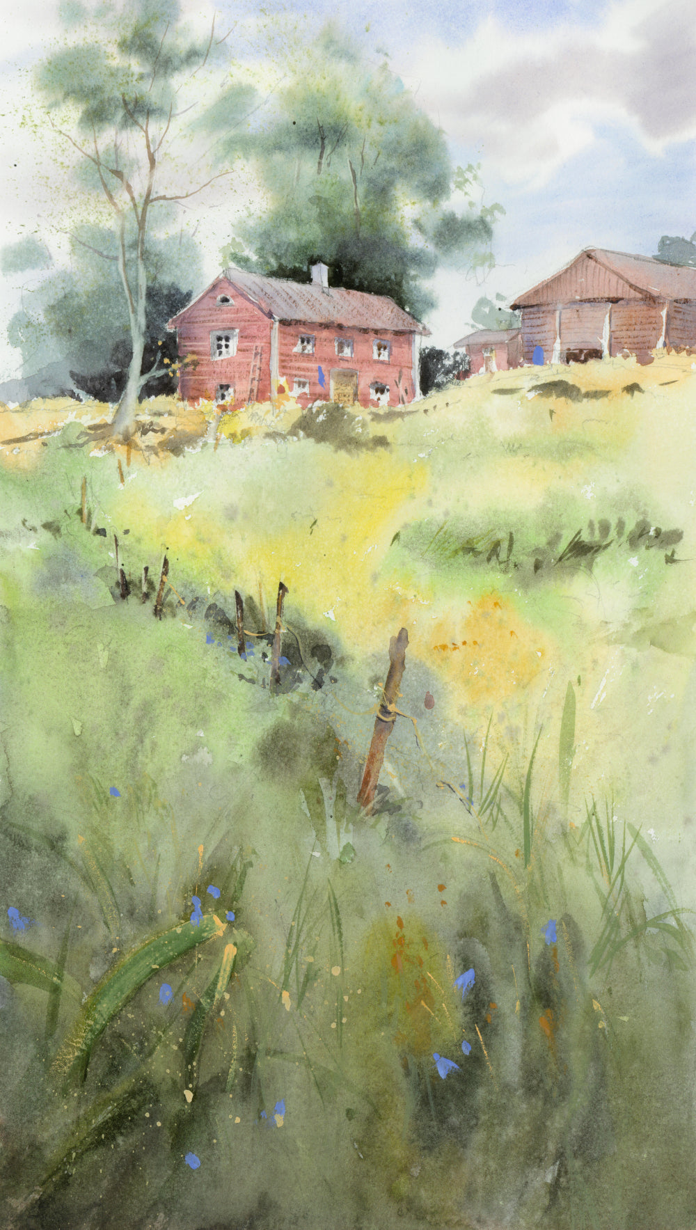 Schwedischer Bauernhof (40x60cm)