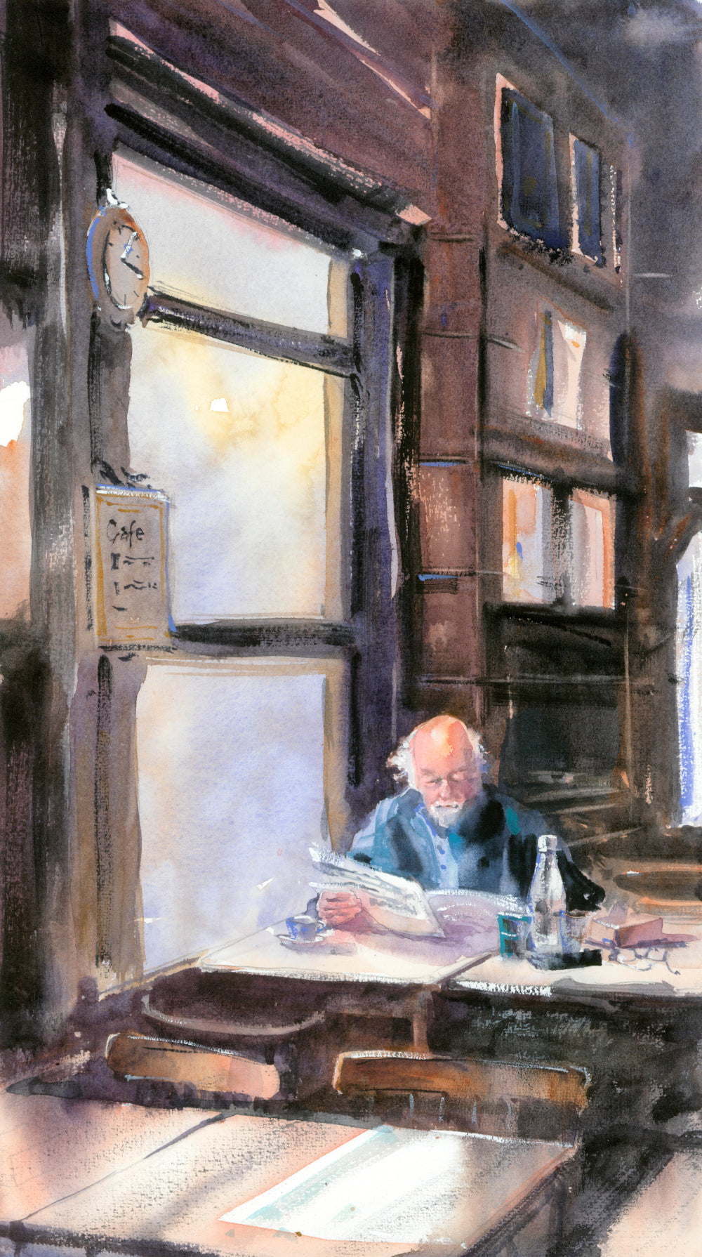 Stille im Café (40x60cm)