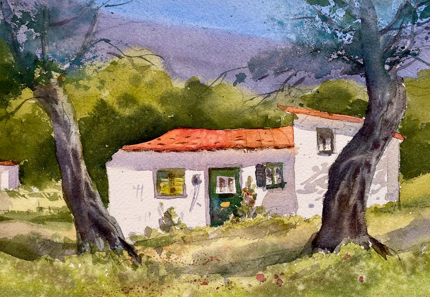 Häuschen auf Samos (28x35cm)